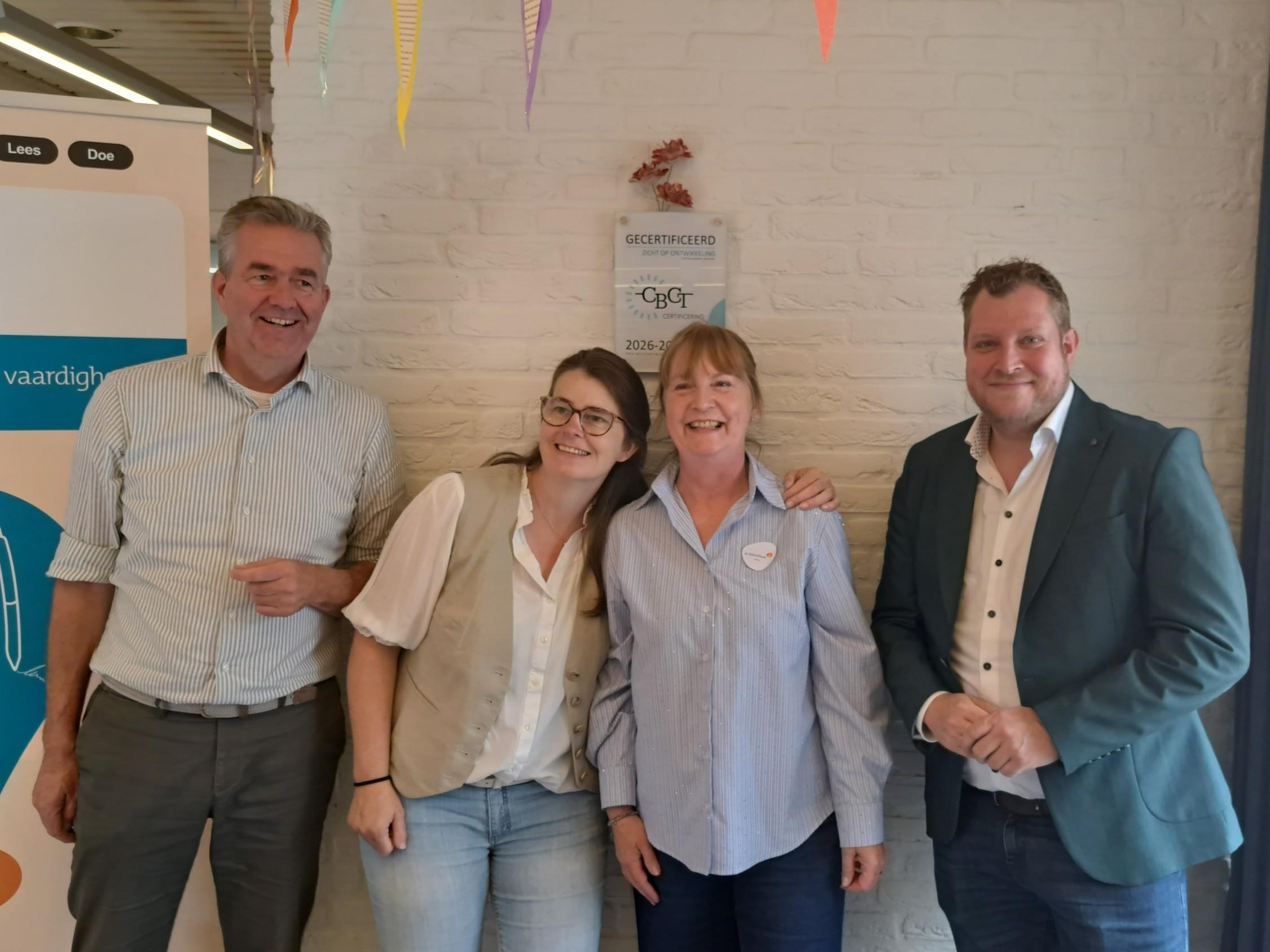 Blijdschap om de certificering.