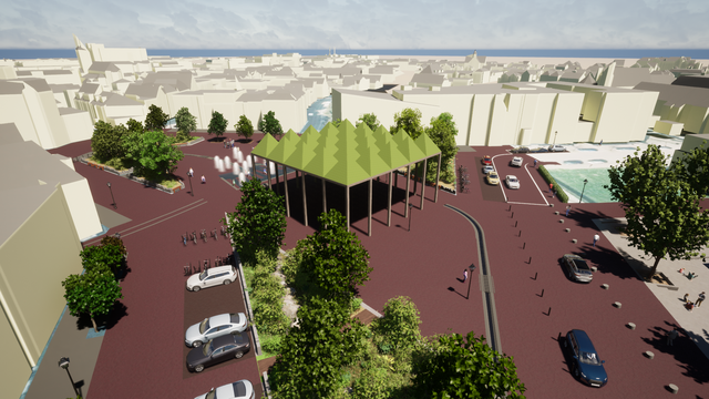Artist's impression van de markthal.