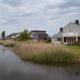 Woningen in woonwijk Het Riet in Blauwestad.  Een inwoner van de wijk stapt naar de rechter omdat hij vindt dat het huis van zijn buurman te hoog wordt.