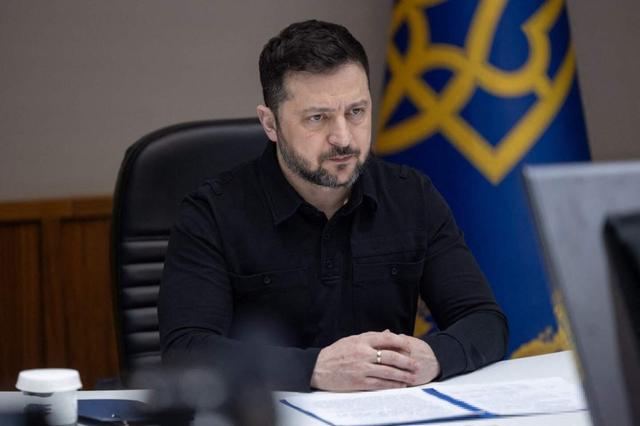 De Oekraïense president Volodymyr Zelensky. 