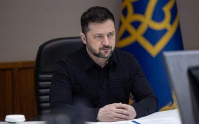 De Oekraïense president Volodymyr Zelensky. 