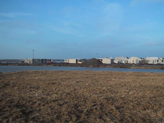 De vakantiehuizen van Parc Sandur in aanbouw.