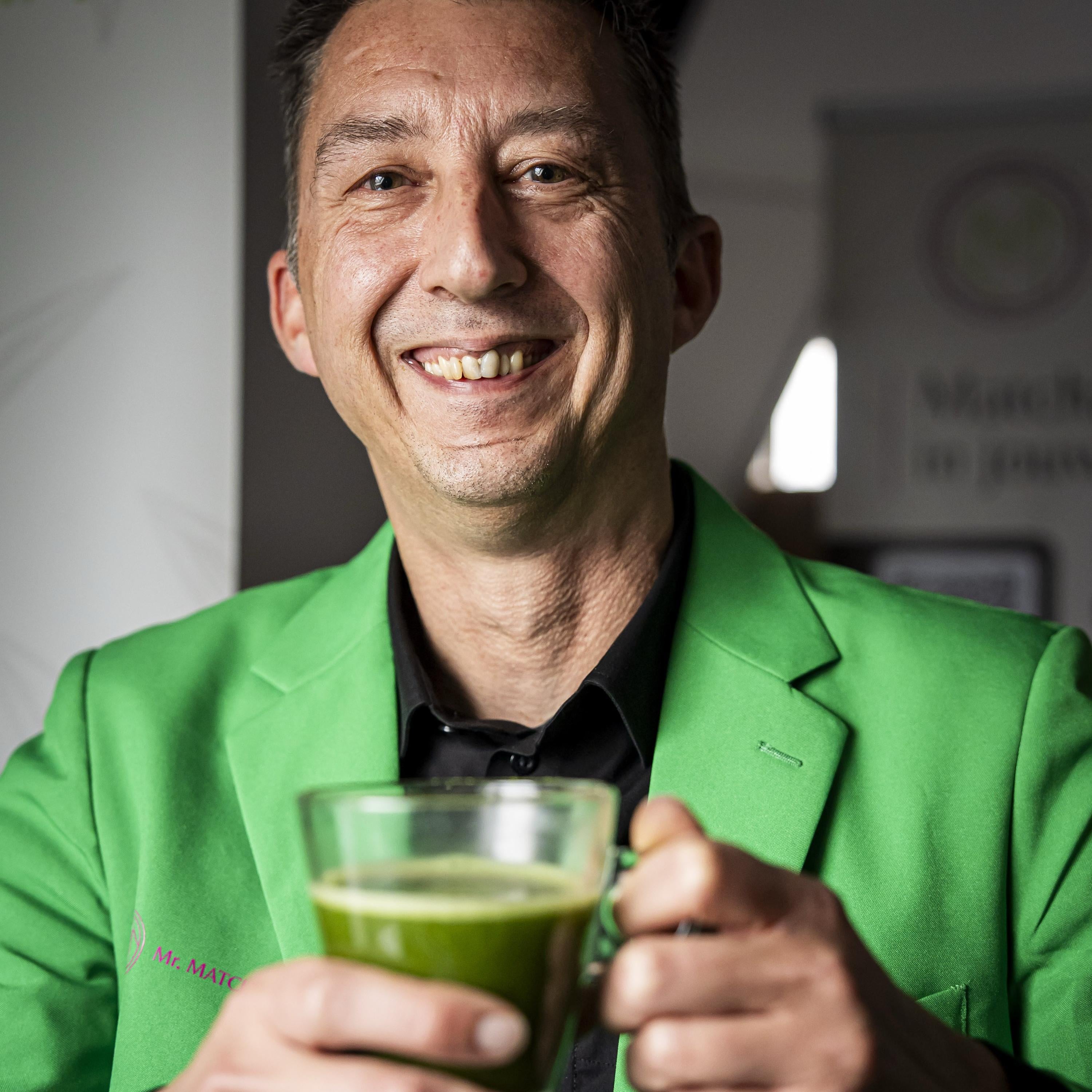 Erwin Koeneman van Mr.Matcha: ,,Dit is geen hype. Het is een rustig moment in een drukke dag."