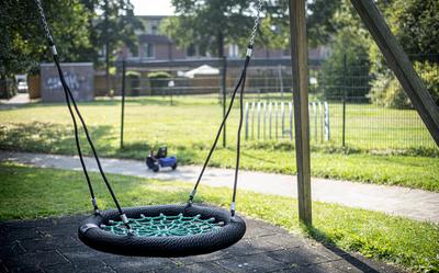 De speeltuin in de Asser wijk Peelo waar Martin de V. op 24 augustus om het leven kwam.