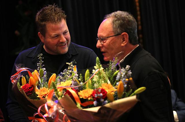 Ferry Venema (links) in gesprek met Paul Inklaar.