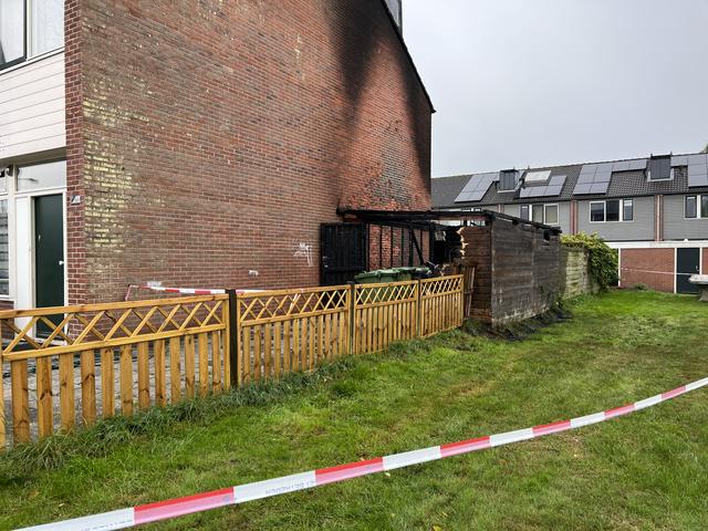 De afgebrande schuur van Hasan Bozkurt. Foto: DVHN