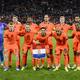 Het Nederlands elftal voorafgaand aan de vriendschappelijke interland tegen Noorwegen op 27 maart.
