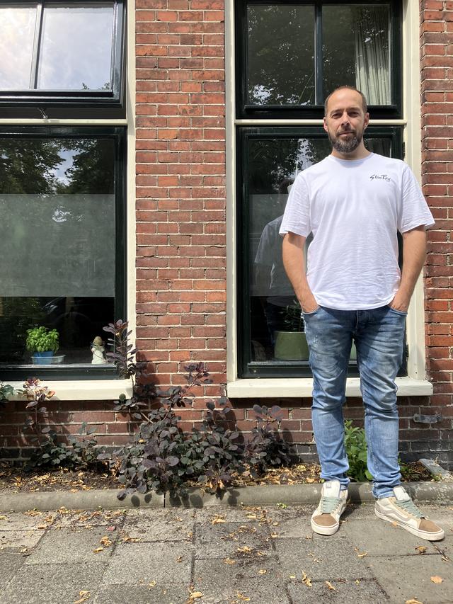 Nathan Dijkstra heeft nu weer droge voeten.