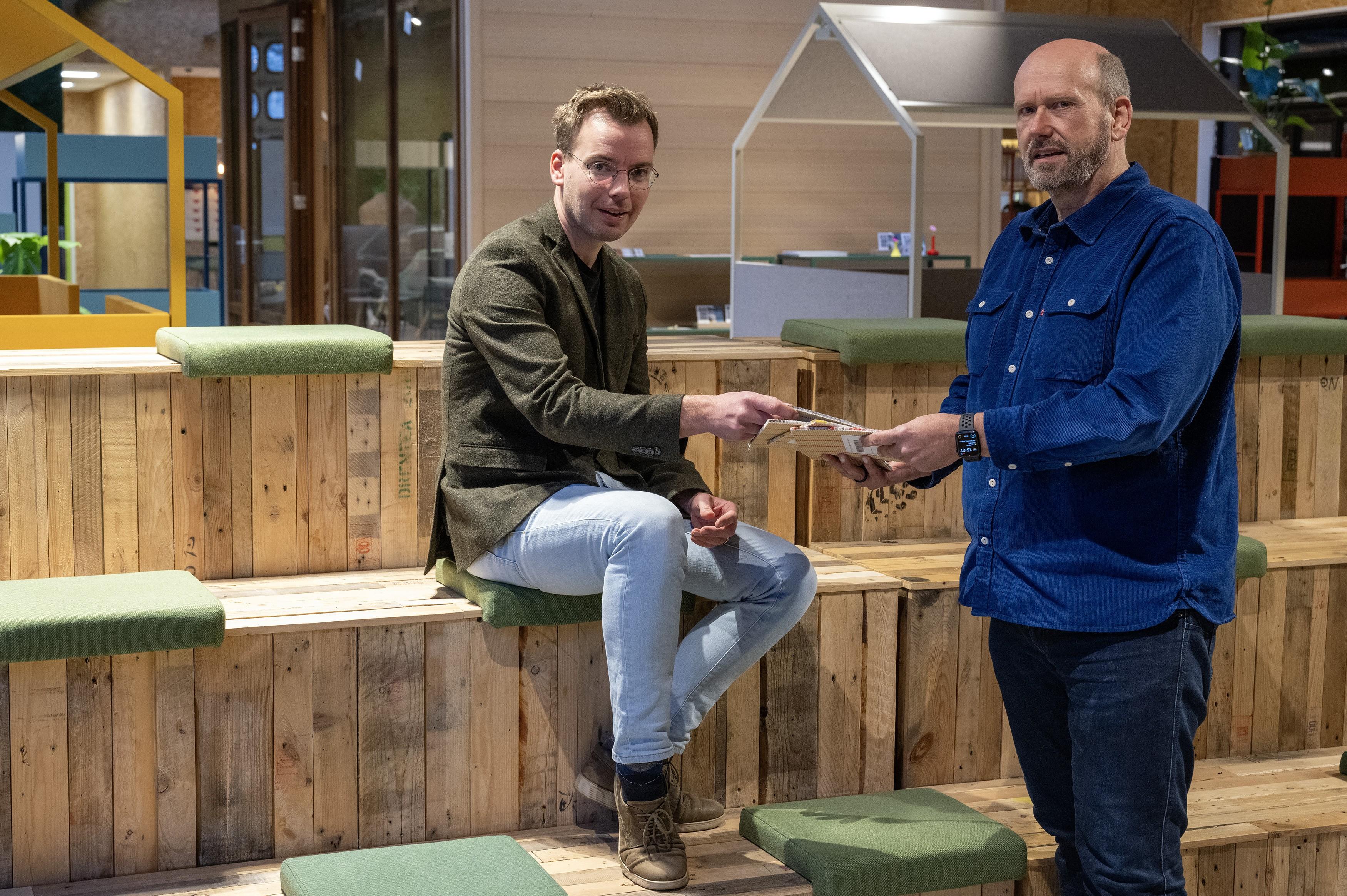 Vincent Voet (l) en Rudy Folkersma. „In Nederland zijn we voorlopers op het gebied van het recyclen van plastics.''