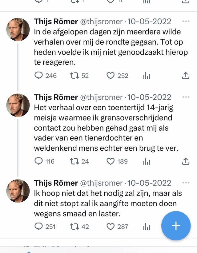 Op Twitter ontkende de acteur de beschuldigingen. 