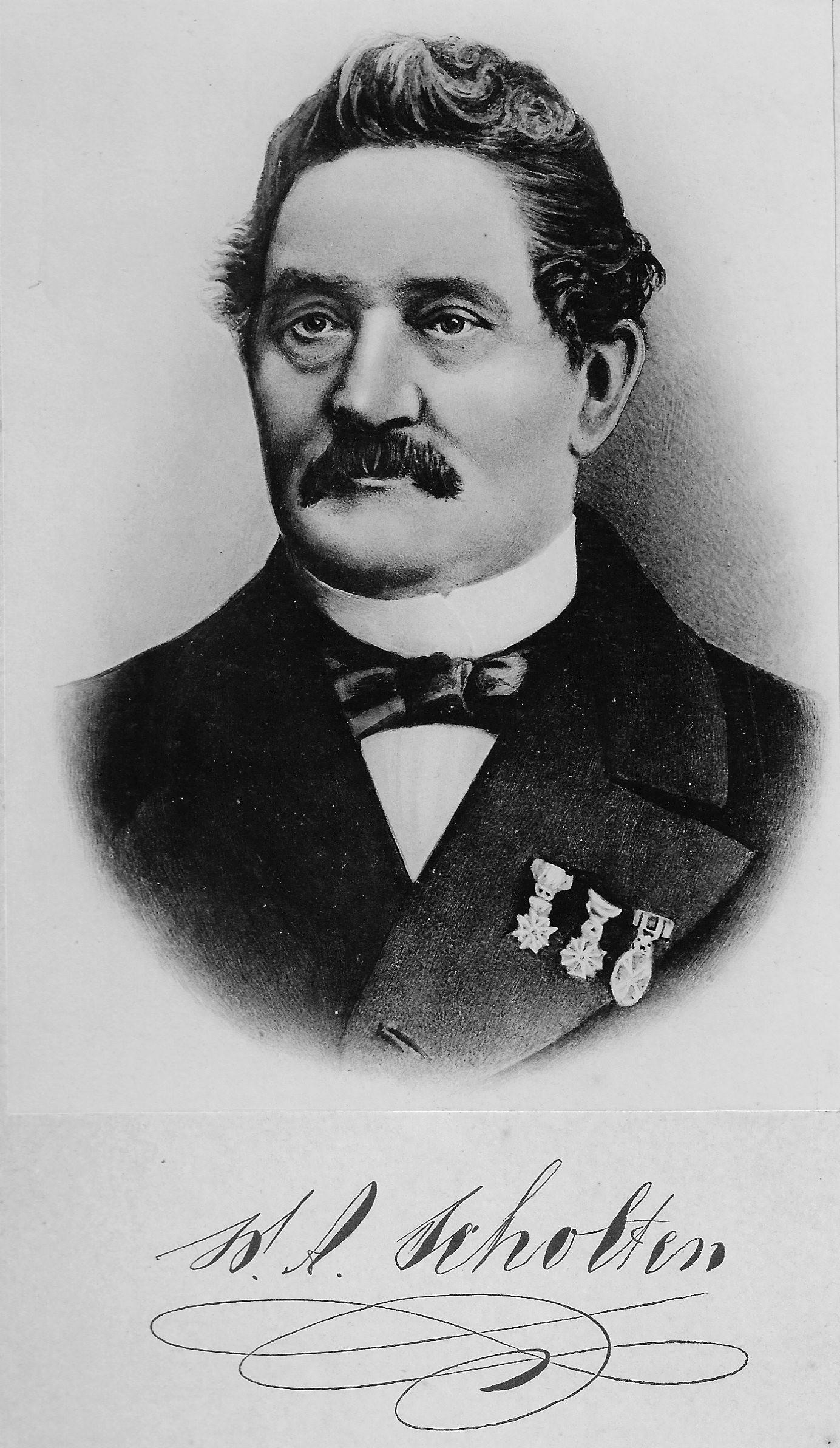 Portret van Willem Albert Scholten.