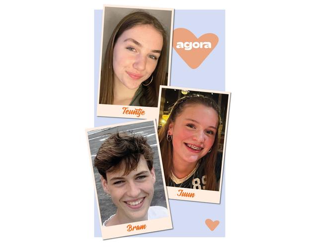 Teuntje, Juun en Bram over het Agora-onderwijs dat zij volgen.