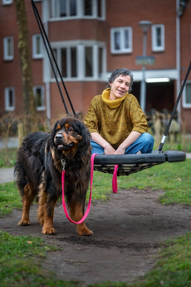 Eva Boon met Bo.