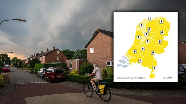 Onweer aanstaande, code geel in bijna heel Nederland. 