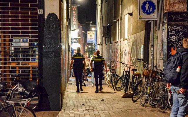 Papengang in Groningen, voordat deze gerenoveerd werd. 