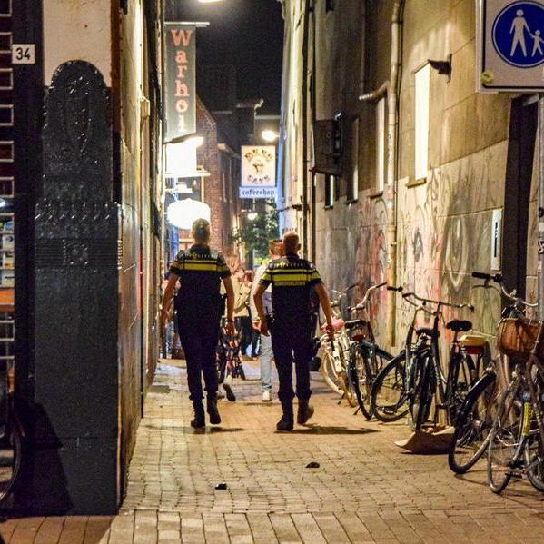 Papengang in Groningen, voordat deze gerenoveerd werd. 
