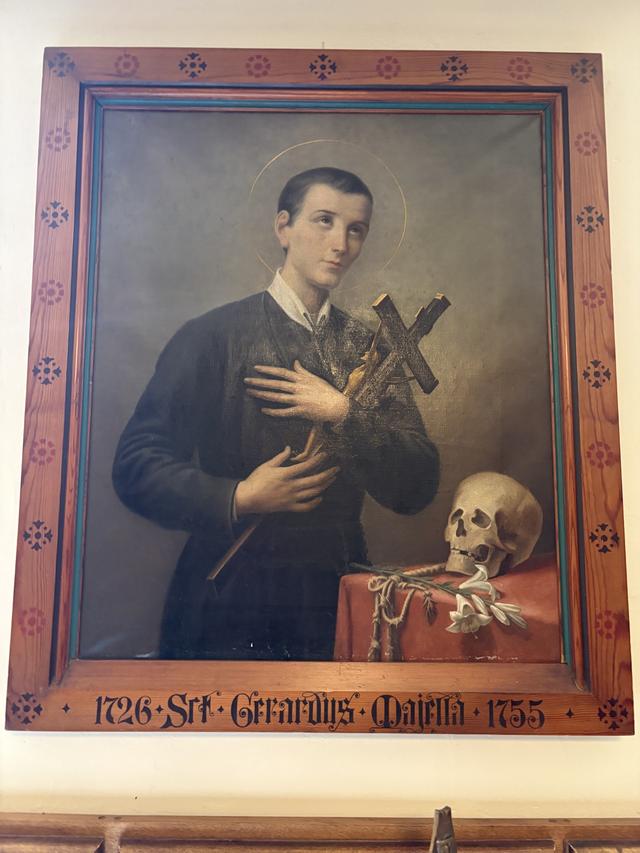 Gerardus Majella op een schilderij.