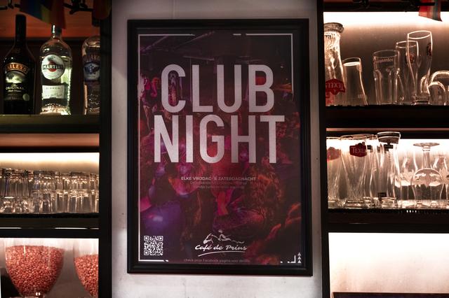 Op vrijdag en zaterdag houdt Café de Prins Club Night. 