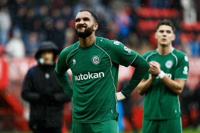 FC Groningen-verdediger Marvin Peersman baalt van de nederlaag tegen FC Twente.