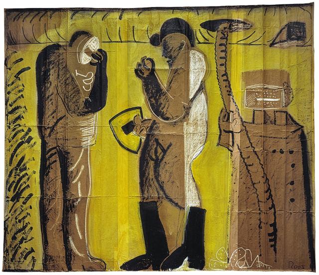 Jan Roos - Lassers (1988), 242 x 285 cm, acryl op papier.