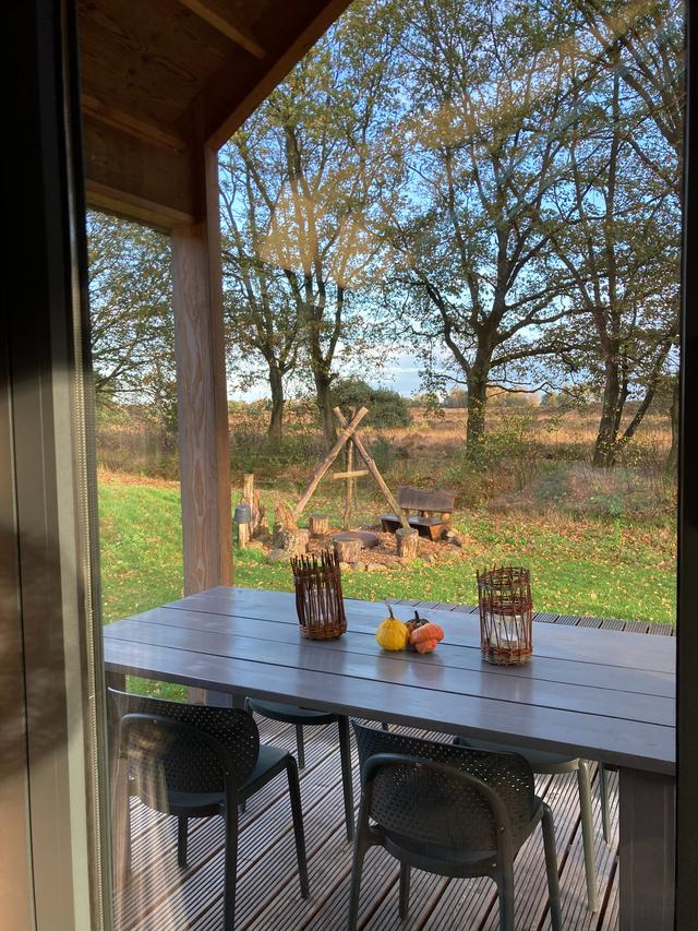 Het uitzicht voor gasten van de Nature Lodge.