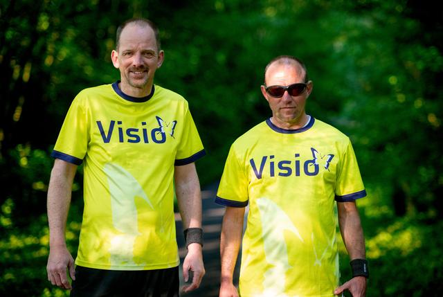 Marcel Aalbers (rechts) met zijn 'buddy' en goede vriend Dirk Jan Posthumus.