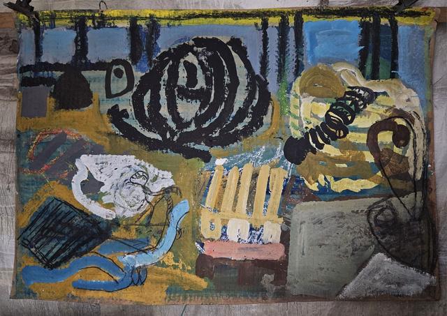 Jan Roos - Harlingen (2015), 82 x 188 cm, acryl op papier.