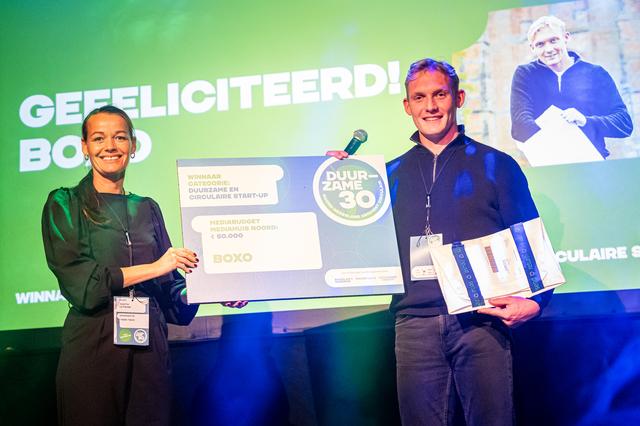 Okke de Jonge van Boxo, winnaar in de categorie start-ups.