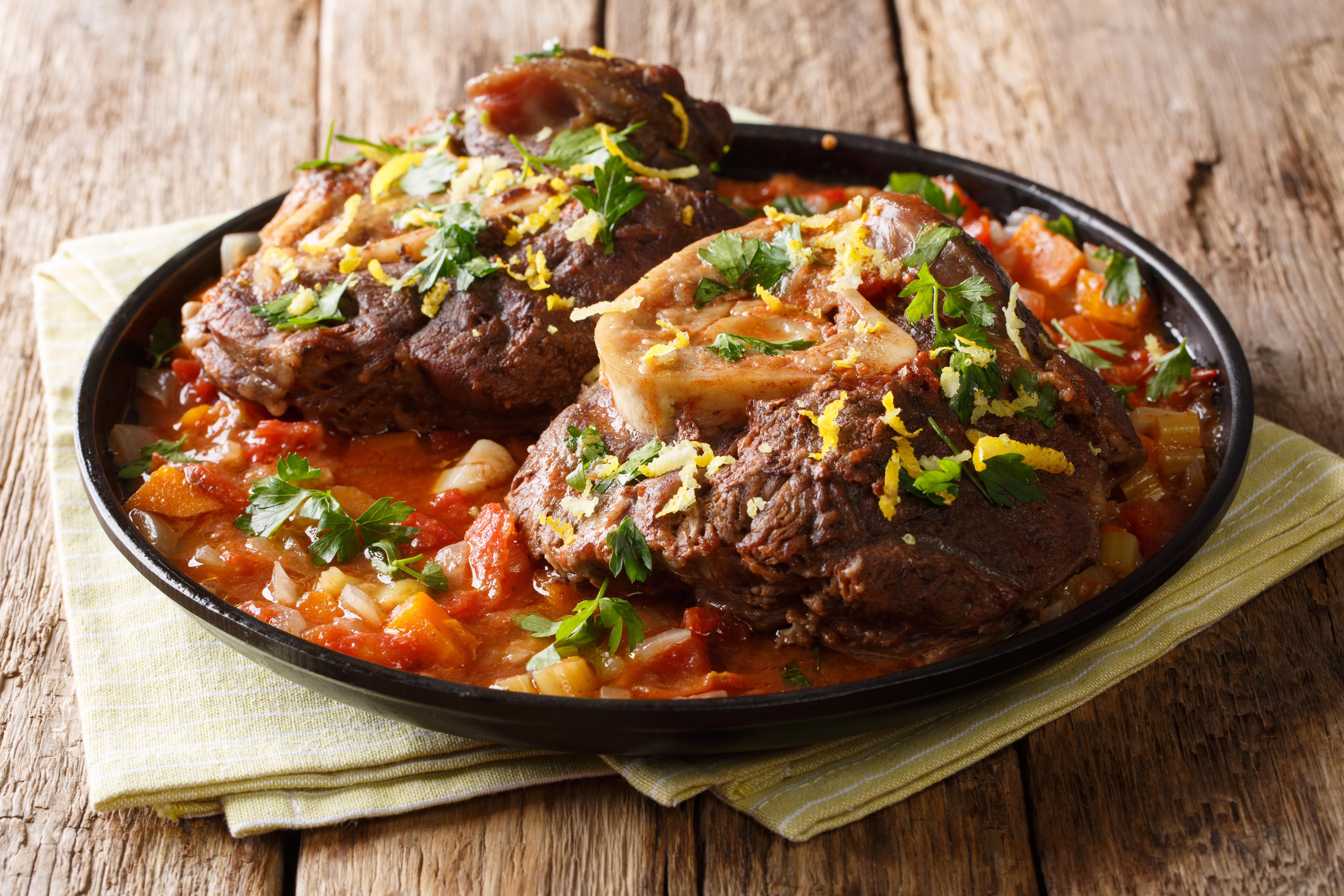 Runderschenkel bereid als ossobuco, dat vergeet je nooit meer.