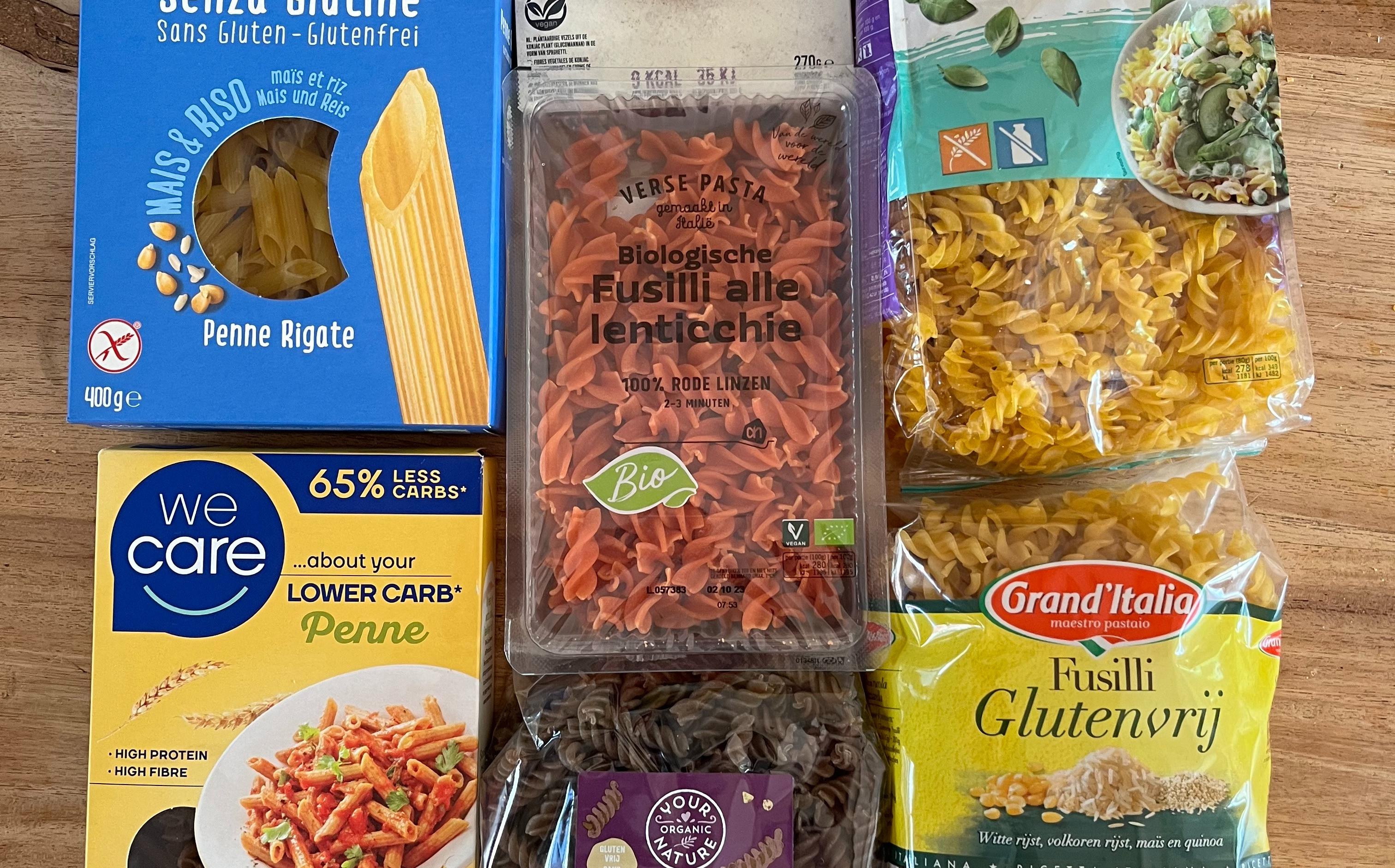Glutenvrije pasta's. 