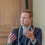 Burgemeester Jouke Spoelstra van Westerveld.