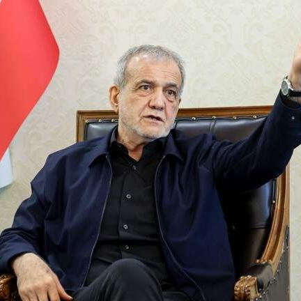De Iraanse president Masoud Pezeshkian.