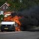 Busje door brand verwoest in Sappemeer.
