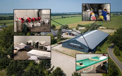 In de grote stal werd de ruimte ontdekt.