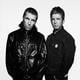 Liam Gallagher (links) en broer Noel Gallagher van Oasis.