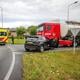 Ongeval tussen vrachtauto en auto bij Borger.
