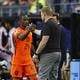 Coach Ronald Koeman tijdens de wedstrijd tussen Nederland en Japan in het Dallas Stadion