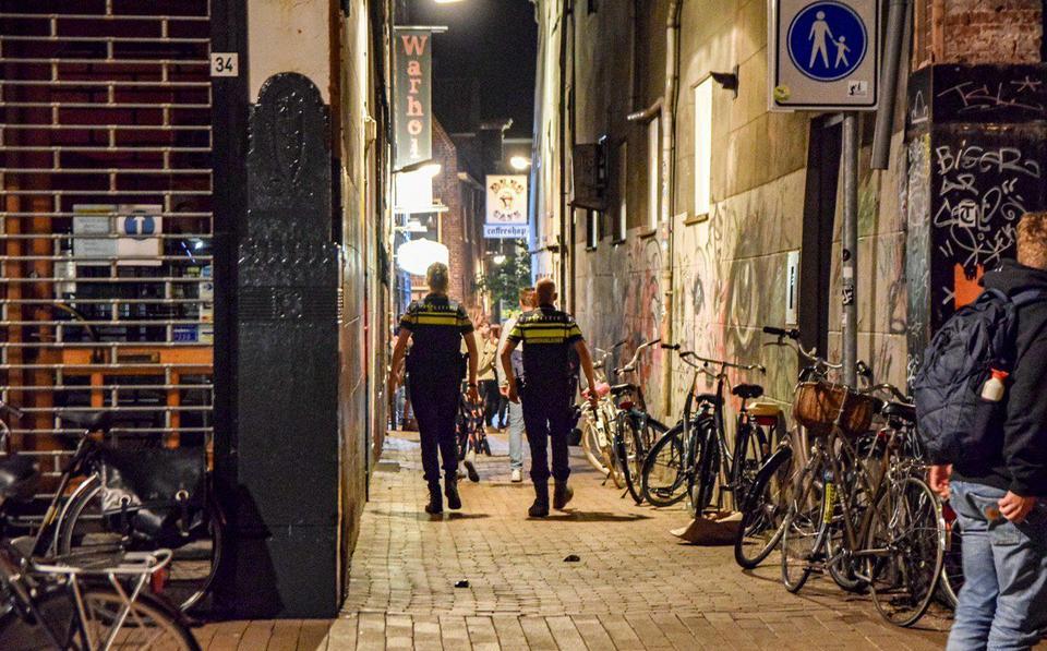 Papengang in Groningen, voordat deze gerenoveerd werd.