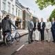 Eddy Beuker (Assen Centraal), Willard Bouwmeester (PRO), Martin Rasker (VVD), Cor Staal (ChristenUnie) en onafhankelijk bestuurder Jan Broekema (midden) vormen het dagelijks bestuur van de gemeente Assen.